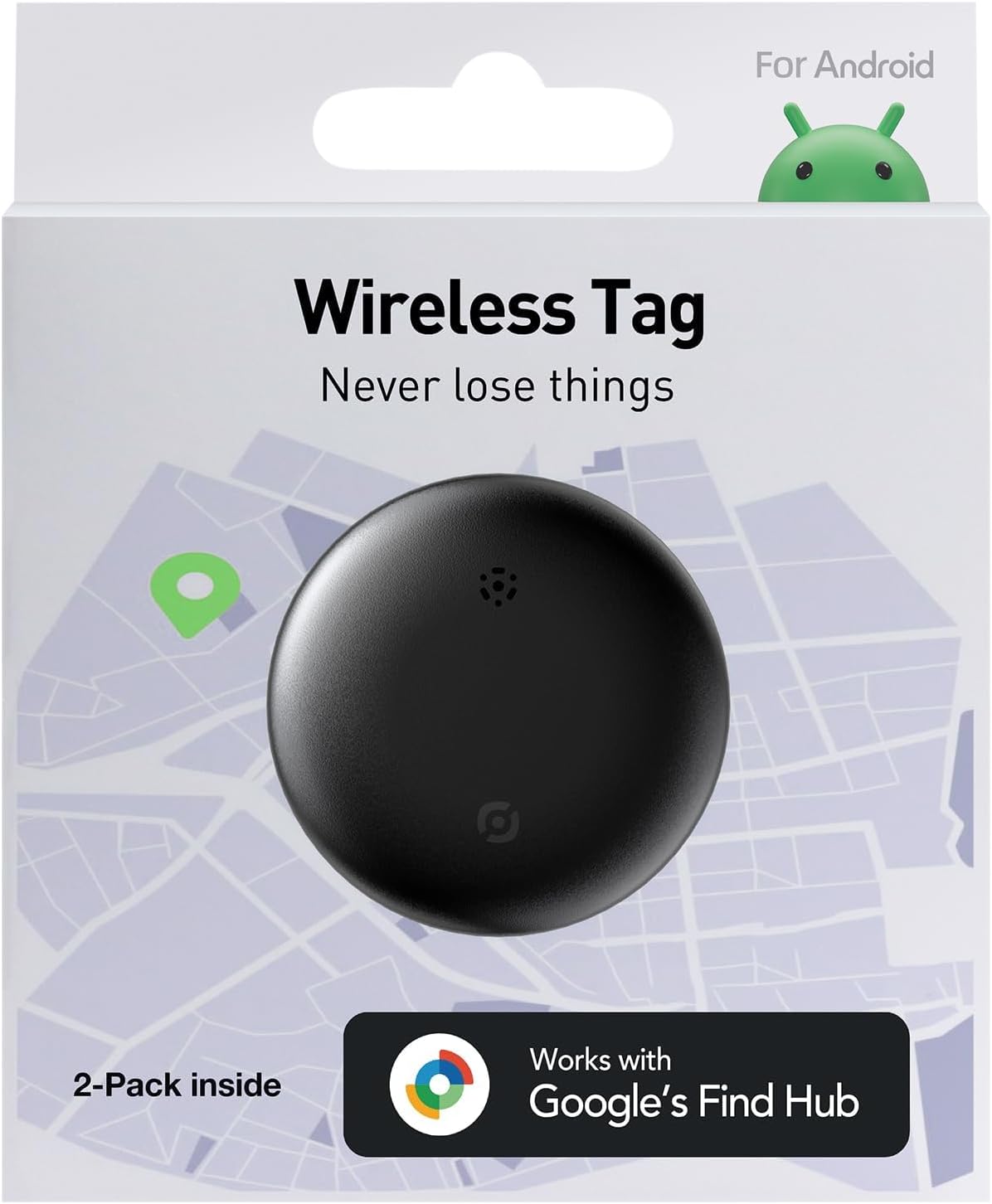 Android Air Tracker 2 Pack: Smart Tracker(2025), Compatible with Google’s Find Hub/Find My Device (Android Only) App, Tracker Tag Locator for Keys, Luggage, Satchel, Backpack etc