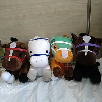 競走馬 ぬいぐるみ AVANTI製 4個セット Amazon.co.jp: おすわり競走馬 ぬいぐるみ 4個セット 馬 うま