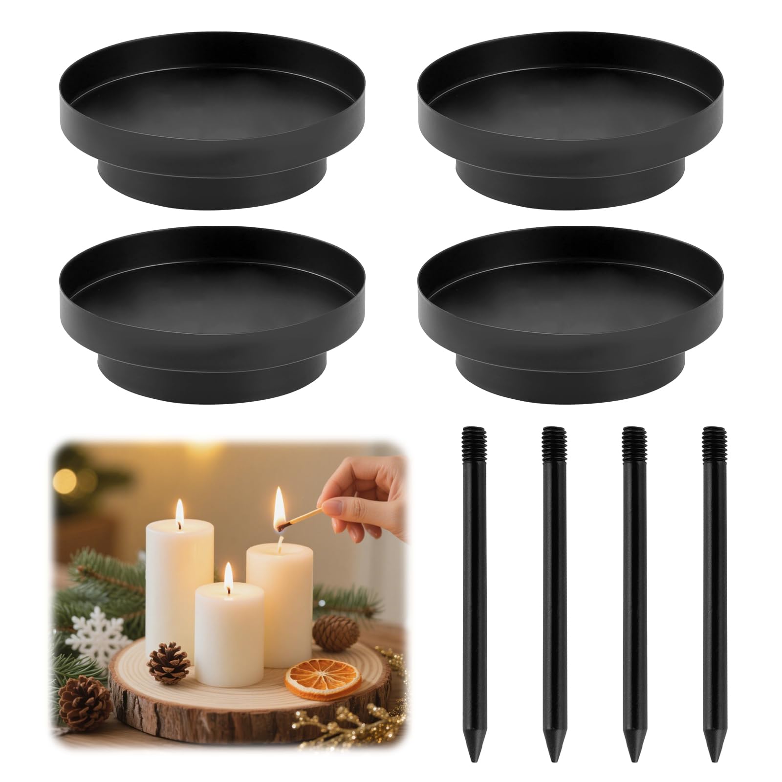 Nuenen 4 kandelaars, adventskrans, kaarsenhouder met