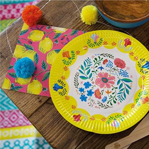 Talking Tables Pack of 20 Pink Lemon Print Paper Napkins | Disposable Serviettes, Tableware for Indoor or Outdoor Dining, Birthday, Garden Party, Summer, BBQ, Picnic, Decoupage