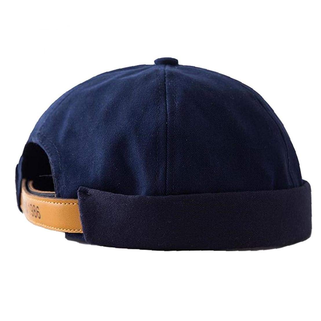 Culer Unisex Navy Sailor Biker Cap Men Adjustable Casual Brimless Skull Loop Beanie Hat For Women And Men