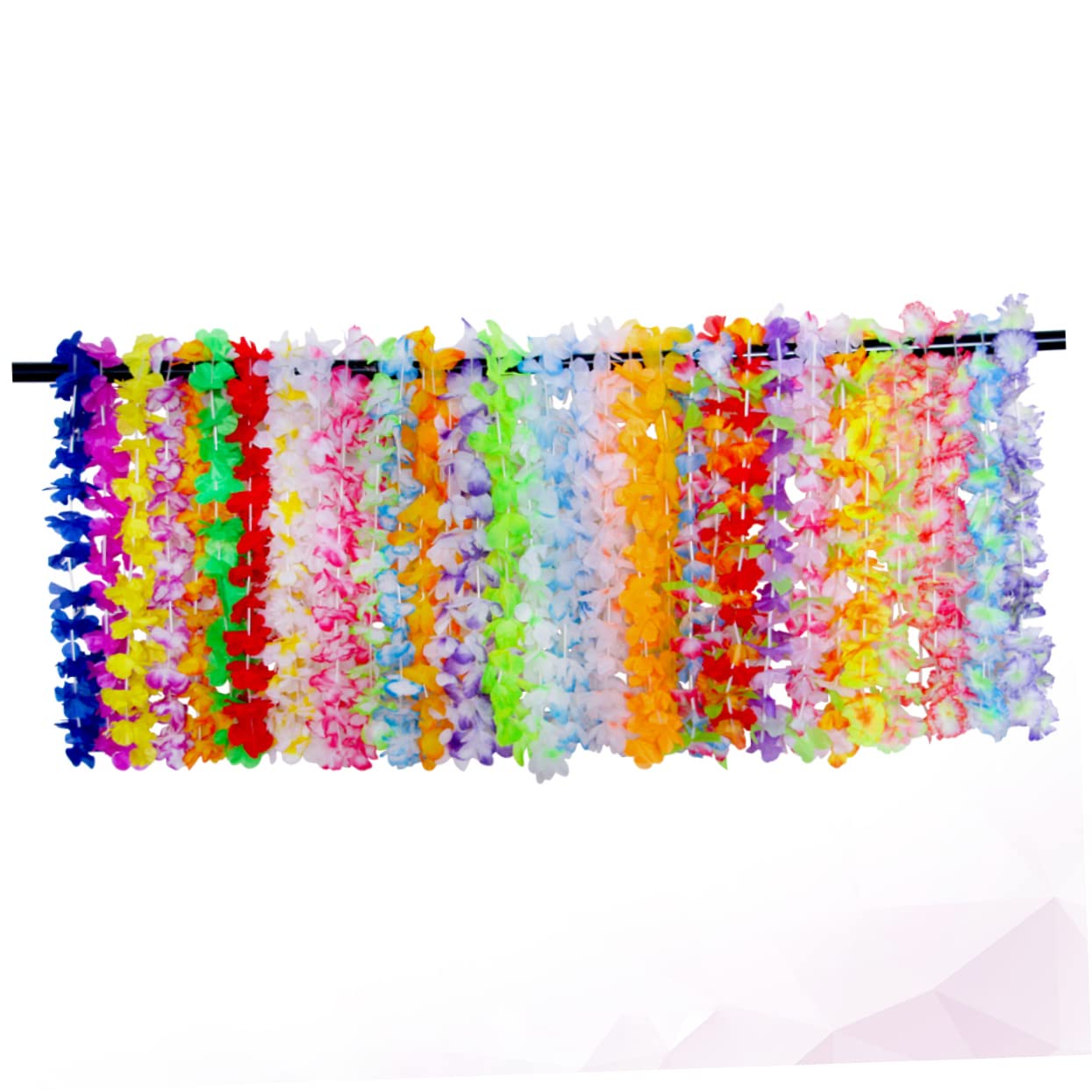 Ghirlanda Hawaiana 36 Pezzi Fiori Artificiali in Stoffa | Tema Tropicale, Accessori per Festa e Compleanno, Clip per Chioma Incluse