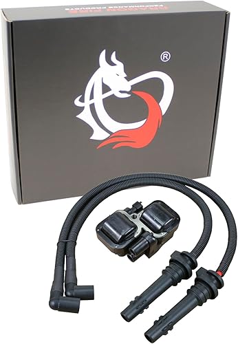 DRAGON FIRE PERFORMANCE - Juego completo de afinación con bobina de encendido y cables de enchufe de bajo ohmio, compatible con Polaris Ranger 900