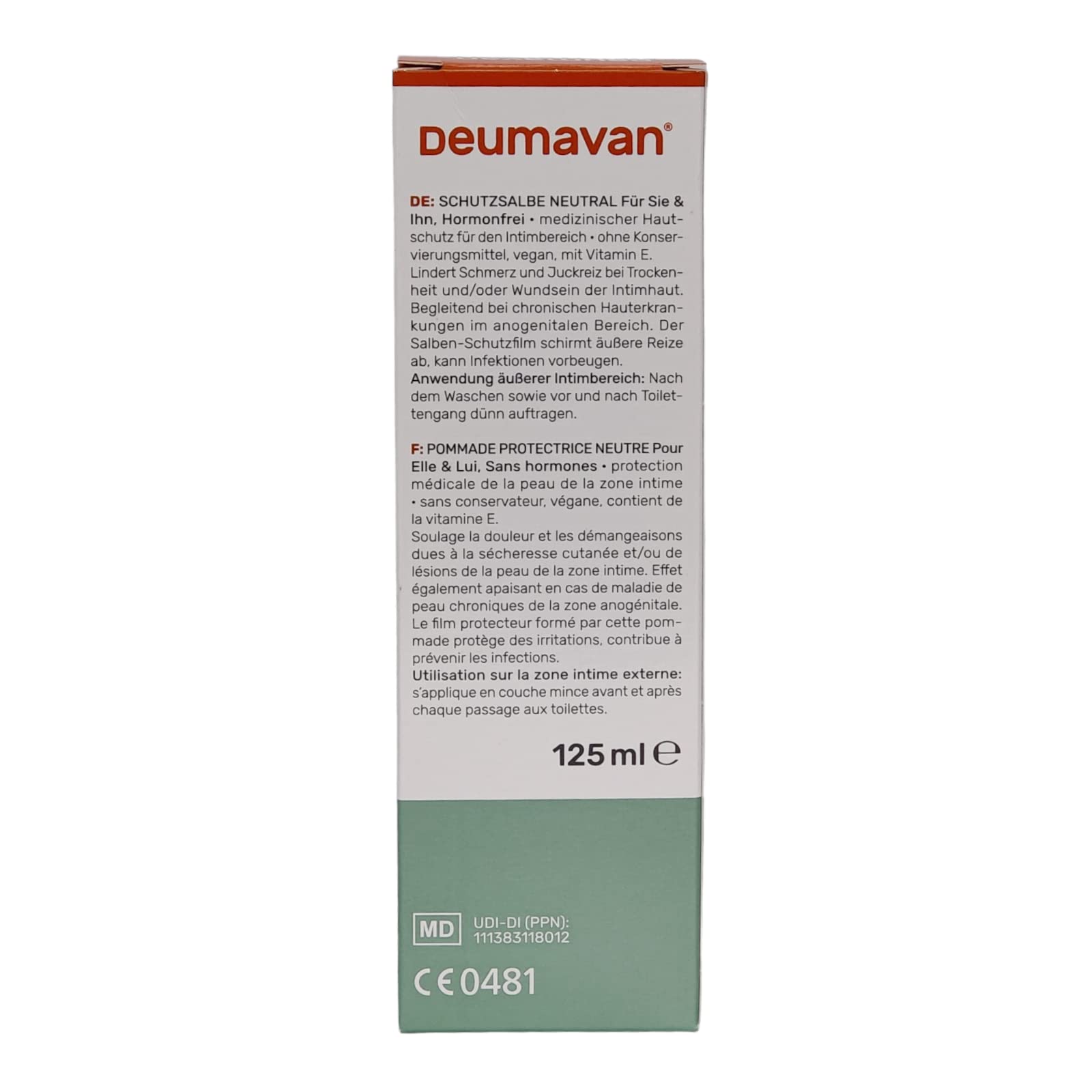 Deumavan intim Schutzsalbe I neutral I 2x 125ml Sparset I plus PharmaPerle giveaway