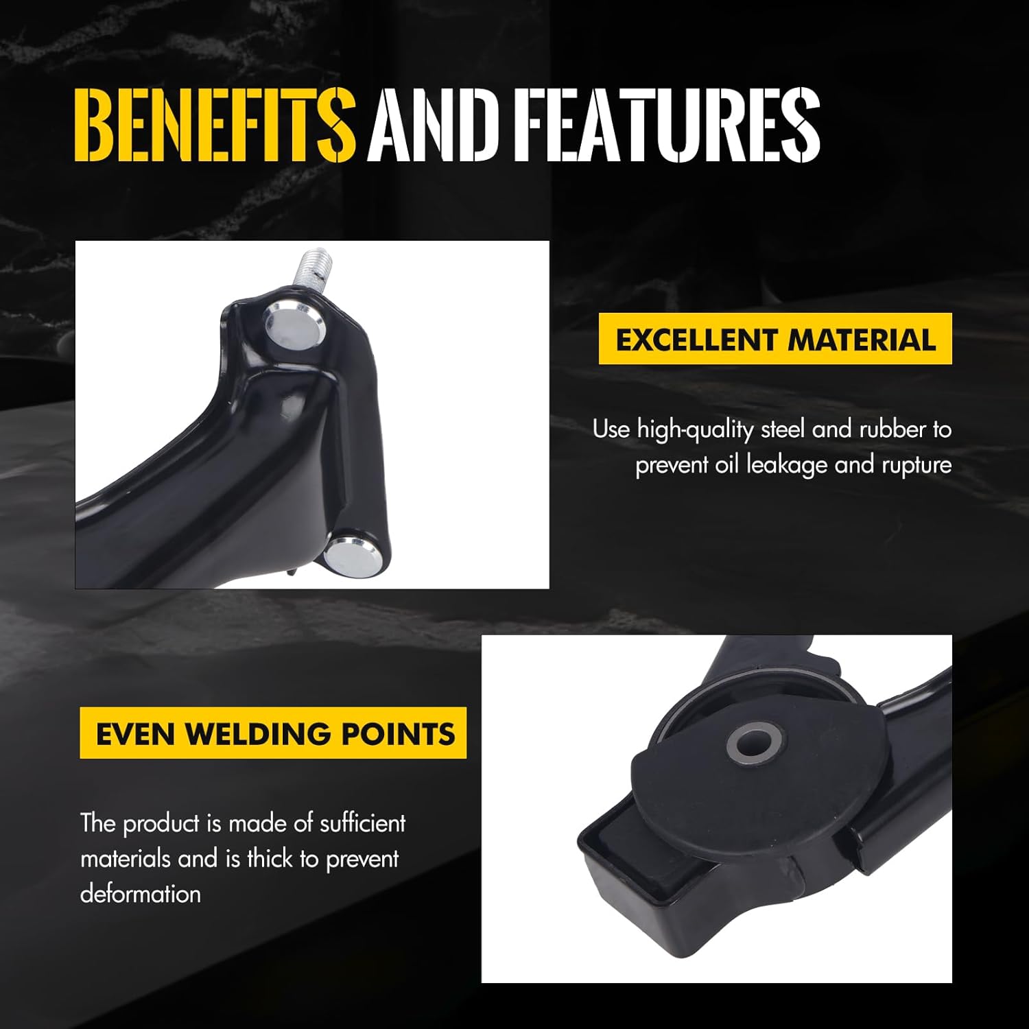 KUSATEC 4PCS Engine Motor Mount and Transmission Mount Set Compatible with 2003 2004 2005 2006 2007 2008 Pontiac Vibe; Toyota Corolla Matrix, Replacement for A4218 A62063 A4221 A4230