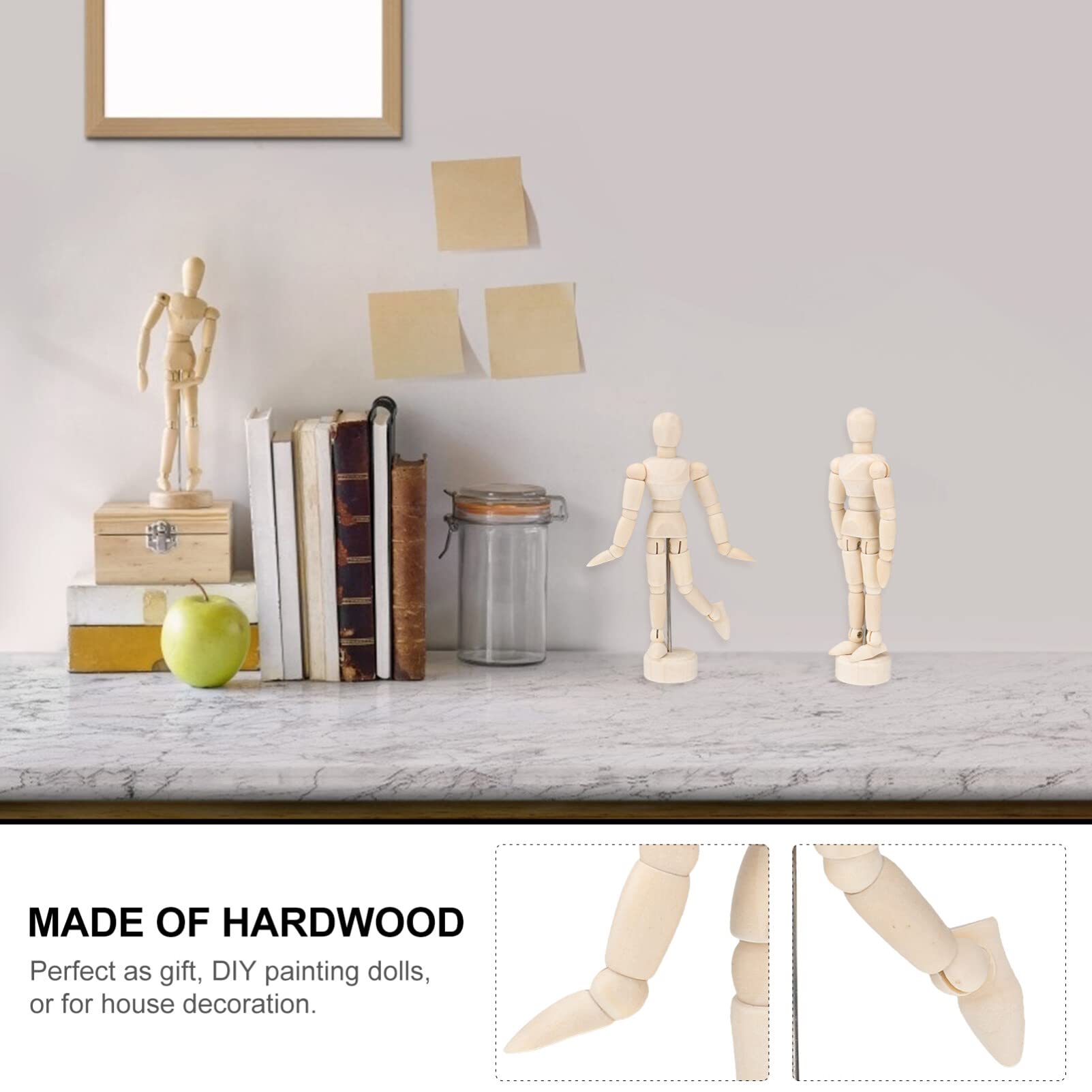 DOITOOL Gliederpuppe 12 Mannequin Aus Holz Figur Zeichnen Männchen Körper Schaufensterpuppen Modell Zeichenpuppe Für Künstler Bewegliche Schaufensterpuppe Menschlich Haushalt Hölzern Marionette