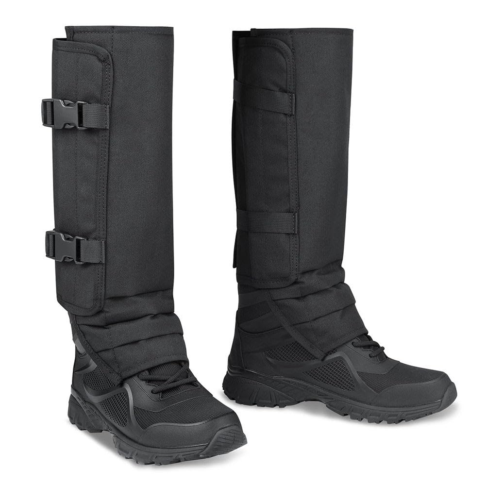 Guêtres de randonnée pour homme et femme, protège-jambes en tissu Oxford avec doublure en polypropylène, épine de serpent pour la protection, équipement de chasse et de camping réglable, vert