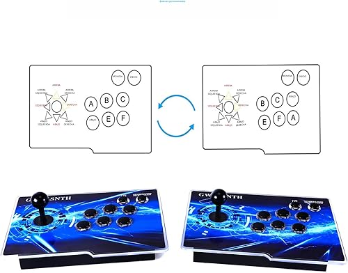 Miniatura 3 de GWALSNTH 32000 en 1 Pandora Box 60S Consola de juegos Arcade, pantalla de 1280x720, buscarguardarocultarpausar juegos, dos joysticks separados, 1-4