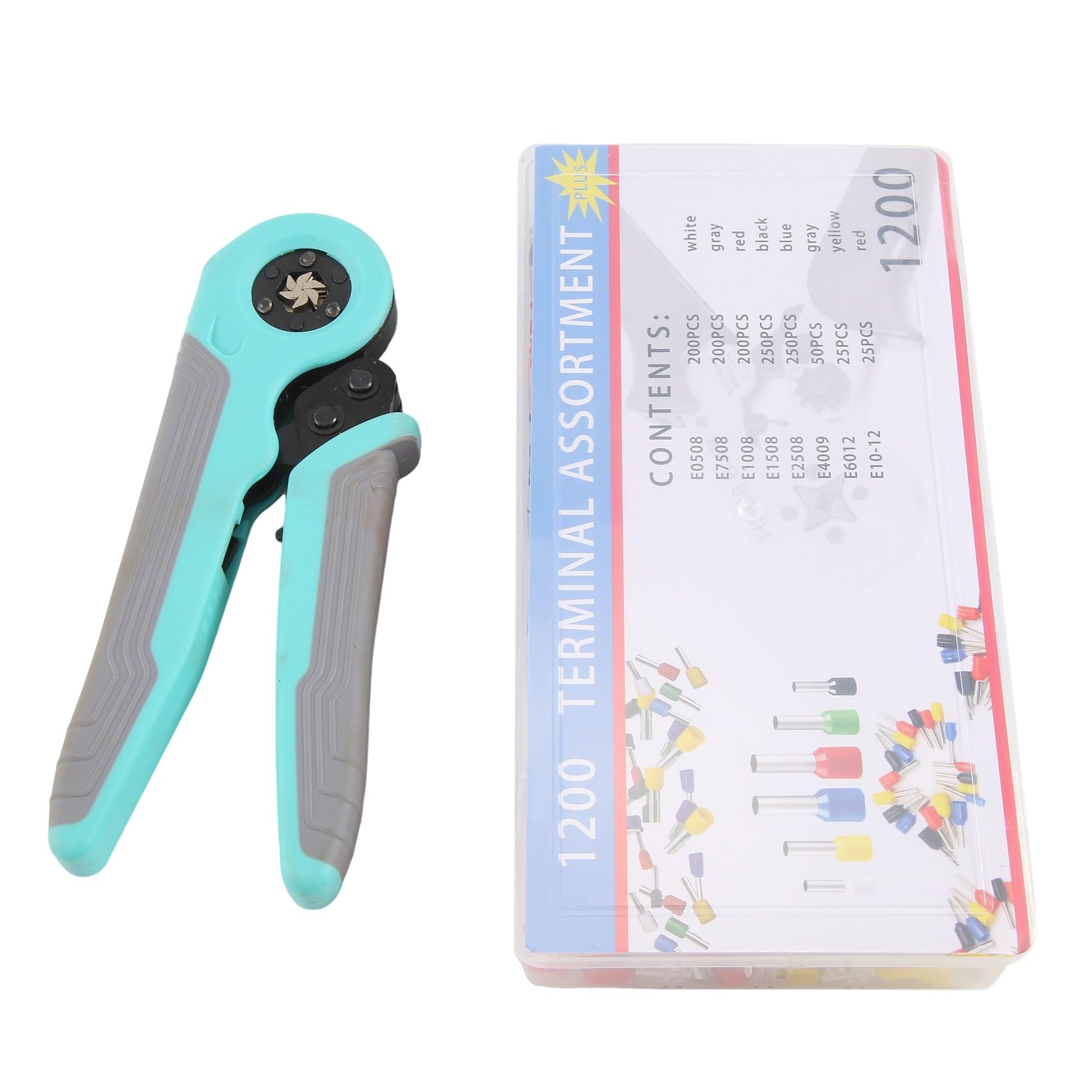 Littimoon Ferrule Crimping Tool Tubular/Pin Terminal Professional Electrician Pliers Max Crimper,Adjustable Ratchet Tools