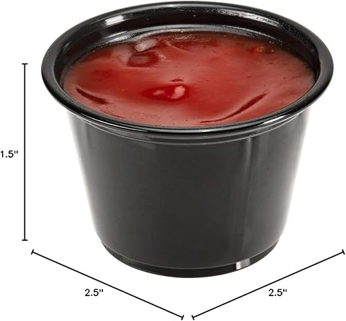 Miniatura 7 de Restaurantware RW Base - Tazas de salsa de 2.5 onzas, 2000 tazas de condimento aptas para microondas, resistentes a las grietas, desechables, de