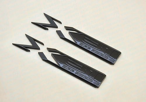 Miniatura 4 de Paquete de 2 emblemas todoterreno X31 84682662 de repuesto para GMC Sierra 1500 2019 2020 2021 2022 (negro brillante)