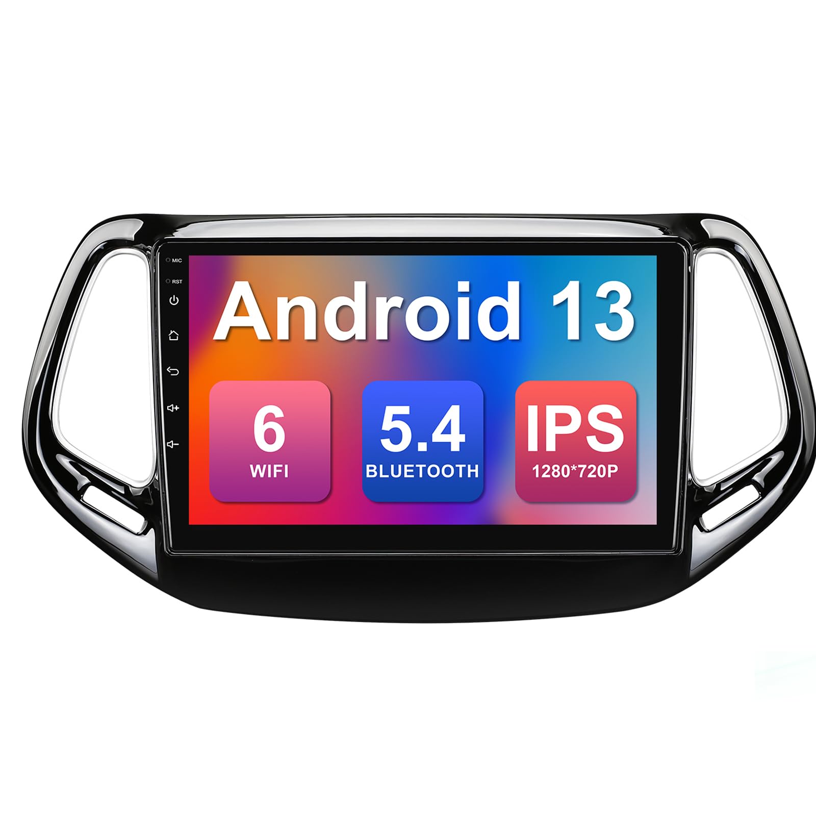 10.1-inch Android 13 Double Din Car Stereo for Jeep Compass 2 MP 2017-2019 IPS Touchscreen Screen Car Radio with Carplay & Android Auto Support Backup Camera GPS FM Navi BT SWC-image-48