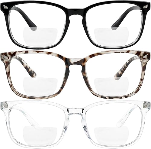 Lentes de lectura bifocales para mujeres y hombres, rectángulos, multifocales, anteojos de moda nerd