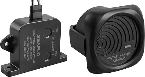 SEAFLO Sistema de alarma de alto nivel de agua para sentina - 12V, 95dB, interruptor de estado sólido