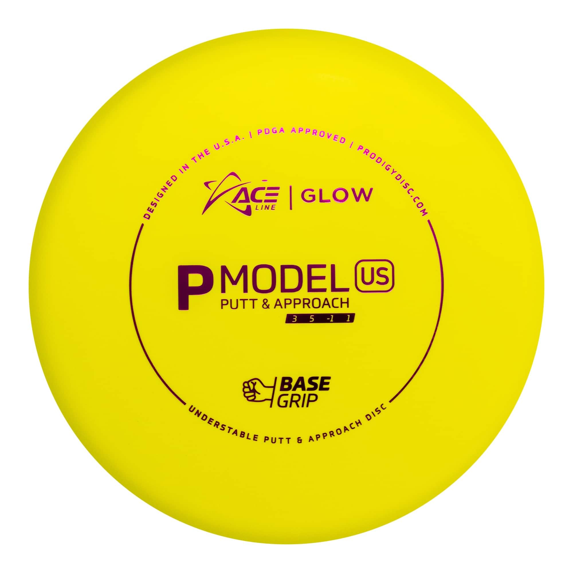 Prodigy Discs Ace Line Glow Base Grip P Modelo US Putter Golf Disc