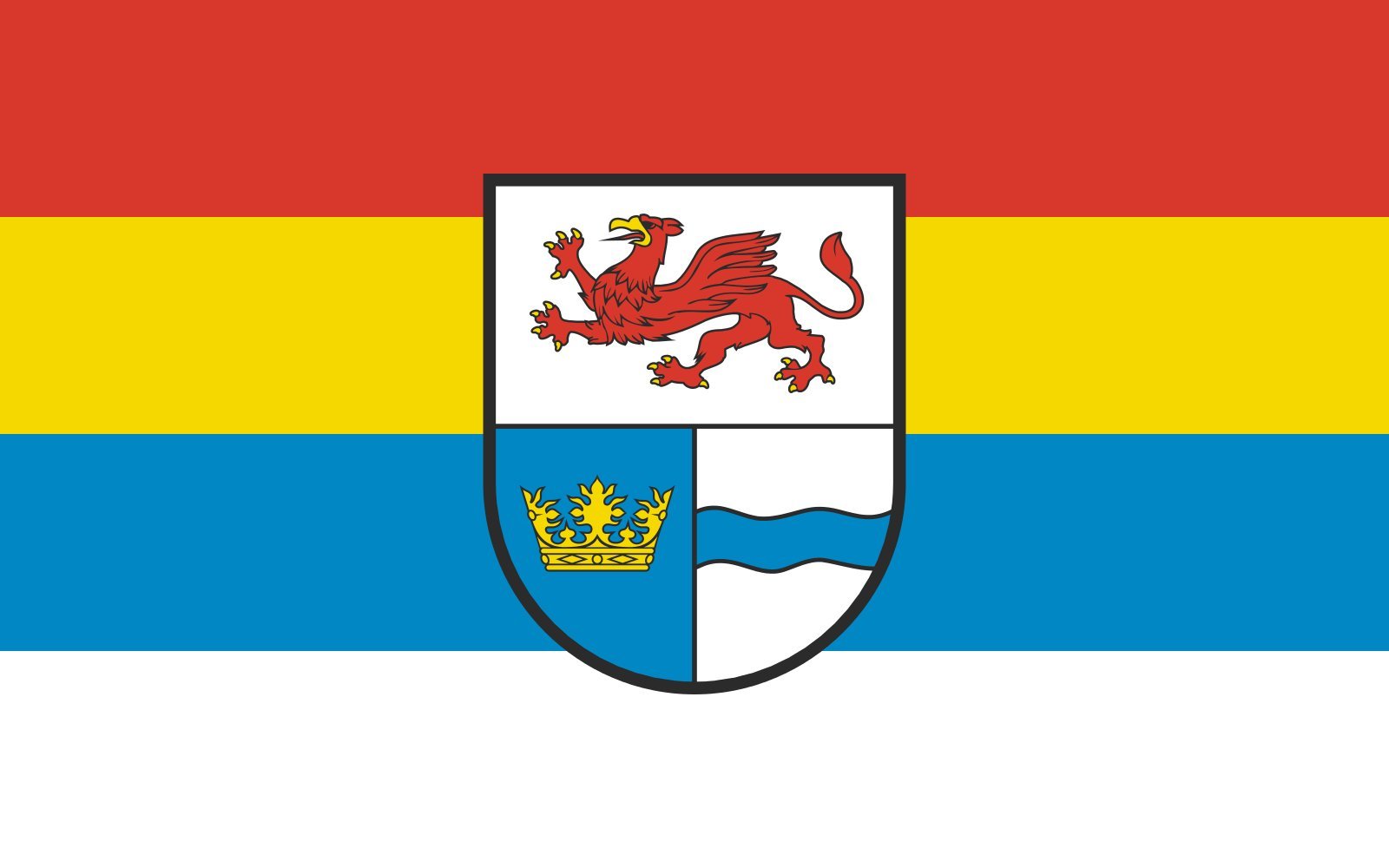 Drapeau Powiat Gryfiński Large en maille de qualité pour mât