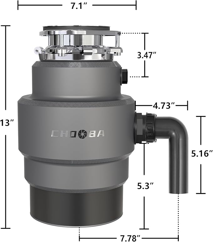 Trituradora de Basura Chooba 3/4HP con Cable de Alimentación miniatura 2