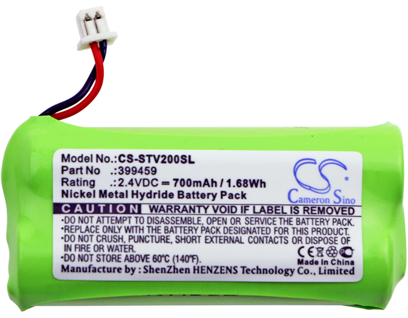 VINTRONS STAGECLIX 399459 Replacement Battery for STAGECLIX Jack V2 Transmitter,