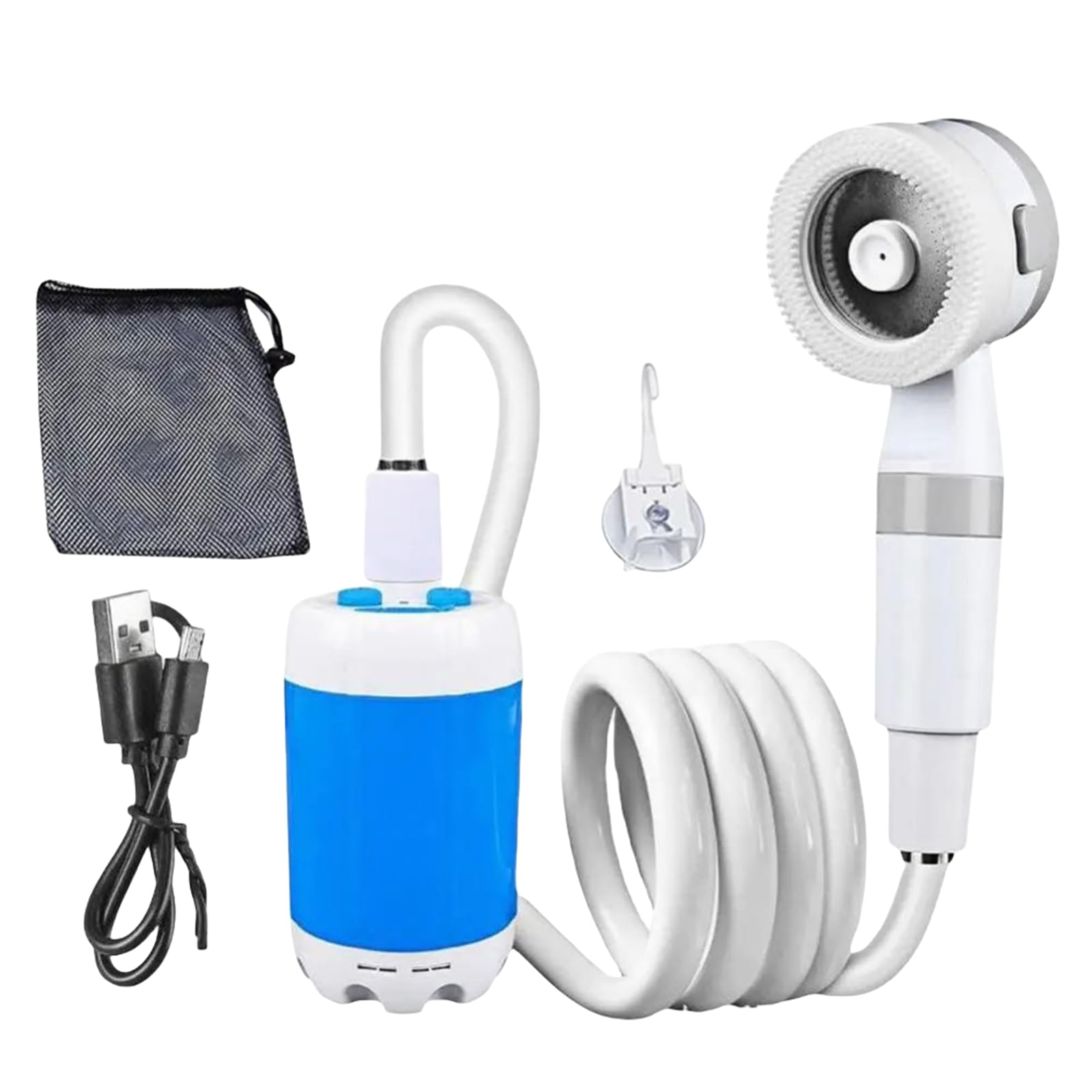 BertausDouche portable extérieur PL80 - Douche électrique 5000 mAh pour camping et usage intérieur/extérieur