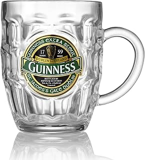 Green Collection Dimpled Tankard - Large Glass Beer Mug