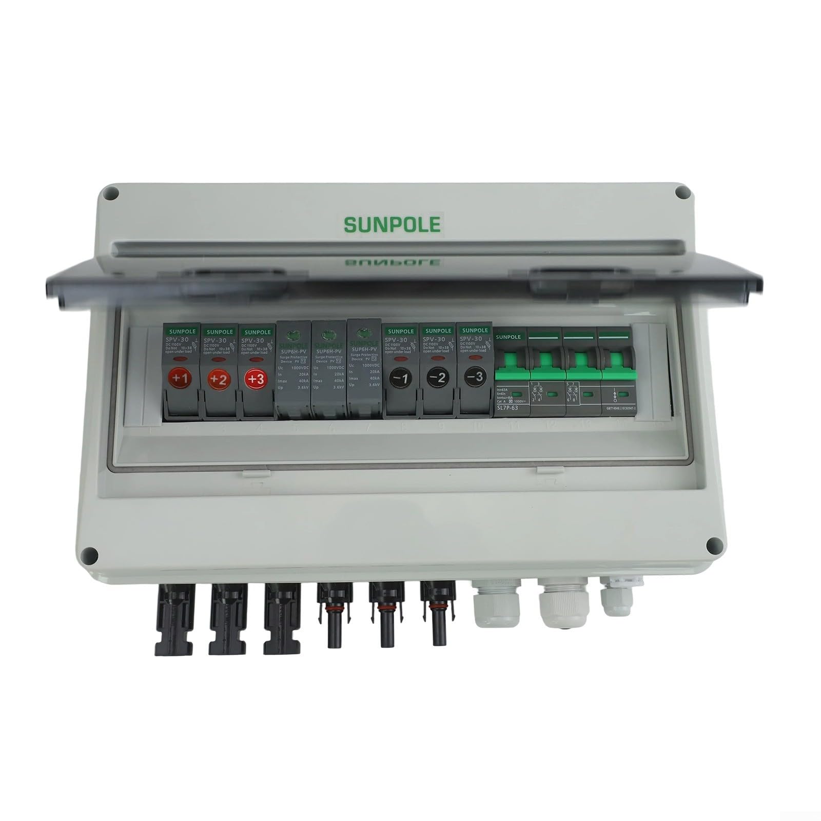 IP65 wasserdichte 3-in-1-Out-1000 V DC PV-Kombinator-Box, für Solarmodul-Schutz in Wohndächern