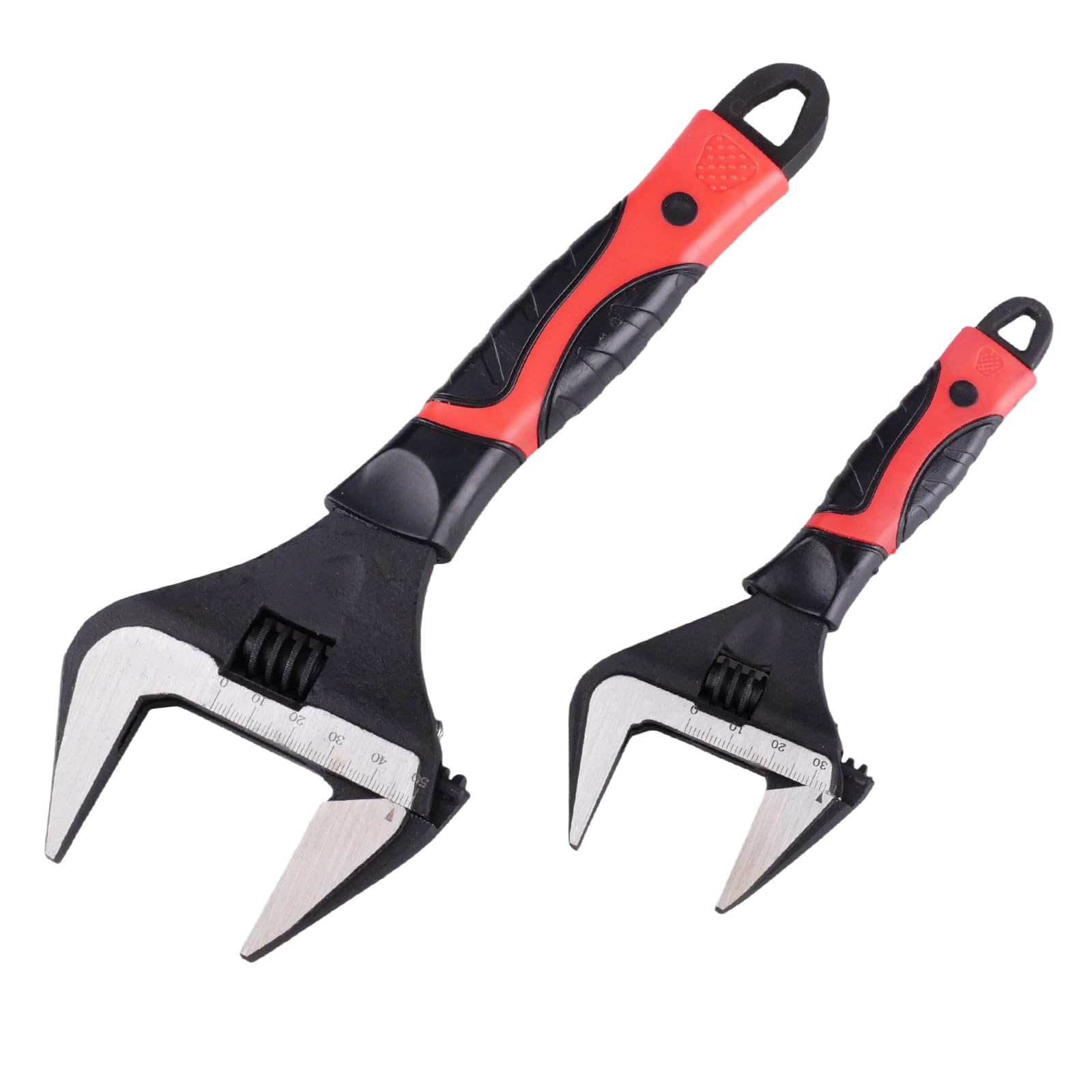 2 artículos Llave Ajustable (6" + 10") Juego de Llave Inglesa Ajustable con Diseño Ergonómico y Acero de Alto Carbono Para Reparaciones Automotrices, Plomería y Obras Caseras