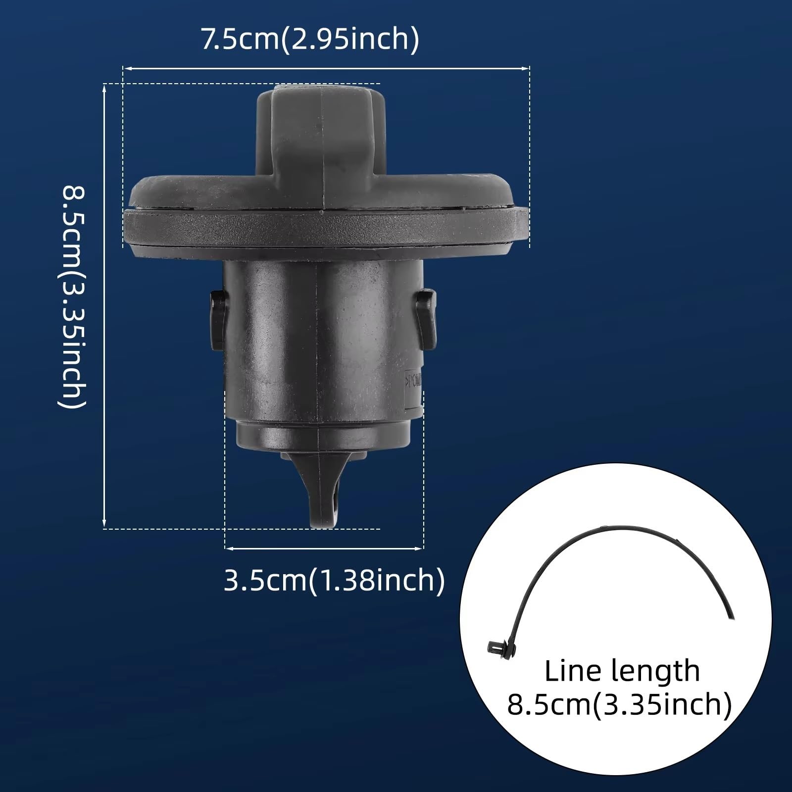 Tapón del depósito de Combustible para Fiat Bravo (2007-2014) y Doblo (2001-2022). Tapón con Cerradura y 2 Llaves (Ref. 71802520).