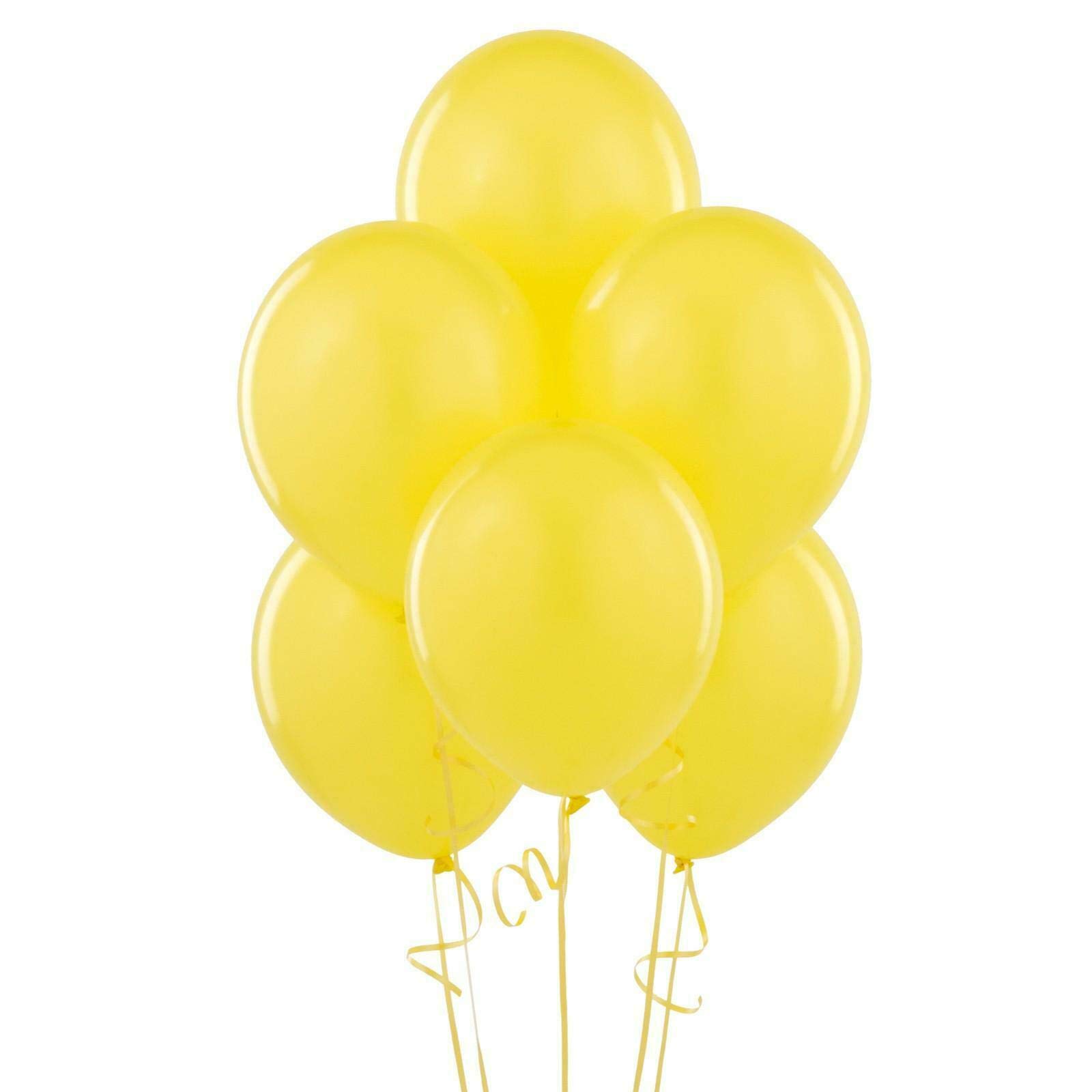 Round Shape Plain 10 Inches Balloons Romantic Baloon Valentines Gift Birthday Wedding Anniversary Party Yellow Colors Pack of 25
