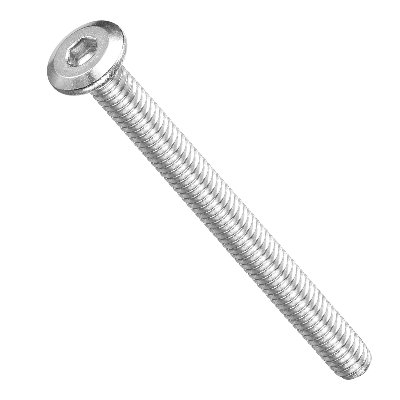 METALLIXITY Flat Head Hex Socket Cap Screws Bolts(1/4"-20x3) 10Pcs, 304 Stainless Steel Hex Socket Furniture Bolts Screws - for Furniture Woodworking