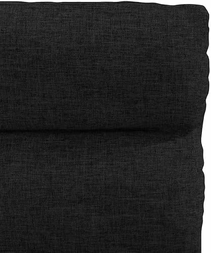 Miniatura 8 de 4-Piece Black Fabric Dining Chairs Set Modern Farmhouse Design with Metal Frame and Thick Foam Cushion for Kitchen Dining Room Living Room Furniture