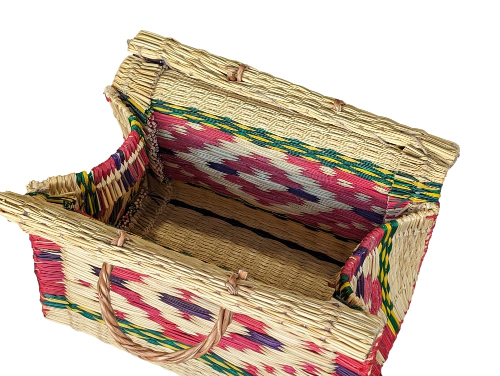 Cesta junco Portuguesa. Modelo Rombo. 36 cms.
