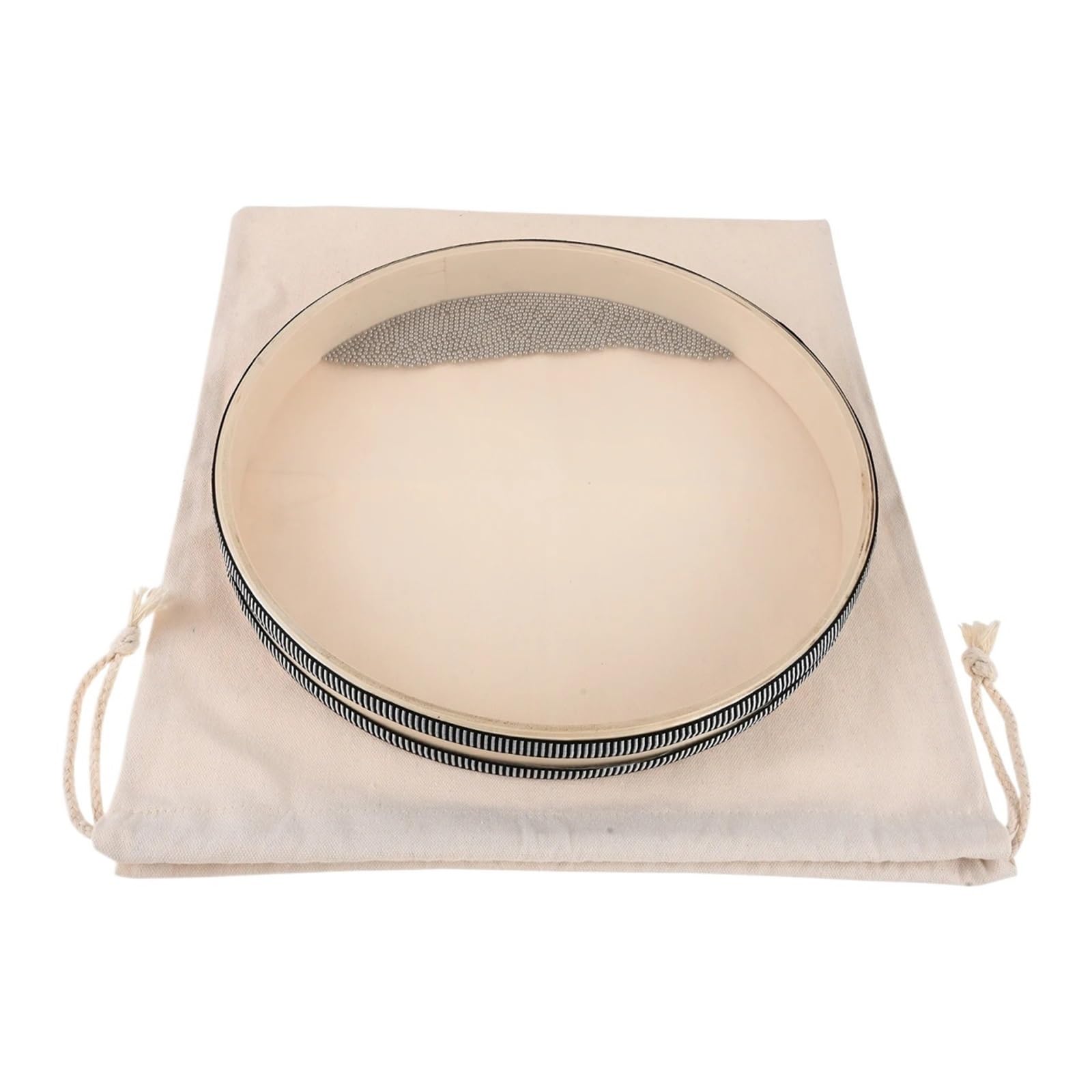 Ozeantrommel 12-Zoll-Meerestrommel mit Hartholzschale und Wellenperlen, Klangheilungsinstrument, inklusive Aufbewahrungstasche for Meditation Entspannung