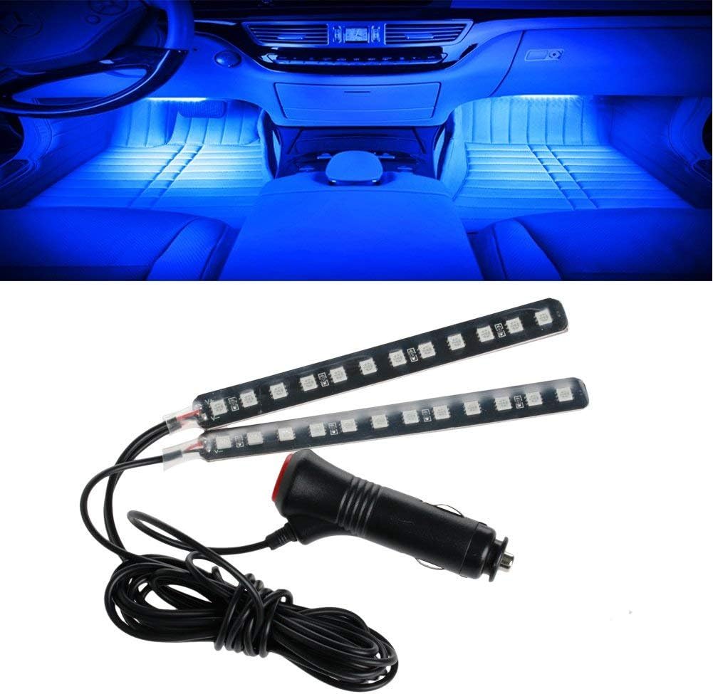 Biligo 18-LEDs Car LED Interior Decor Atmosphere Light Car Decoration Lights 12v (Ice Blue)