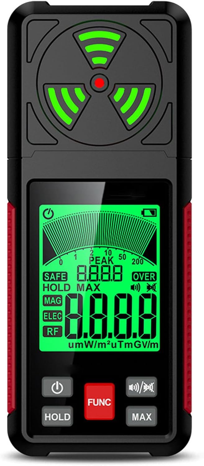 Multi-Field EMF Meter, Radiation Detector LCD Color Screen, Hand-Held Digital Electromagnetic Field EMF RF Detector for Home EMF Inspections, Office, Outdoor, Ghost Hunting