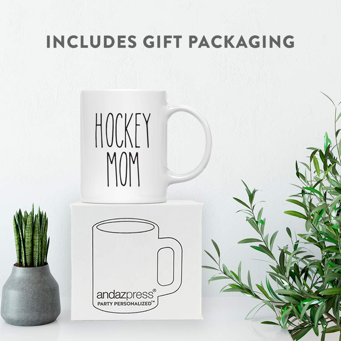 Andaz Press Farmhouse Style Coffee Mug - 11oz Ceramic, 'Mama' Design, Gift Boxed, Microwave & Dishwasher Safe