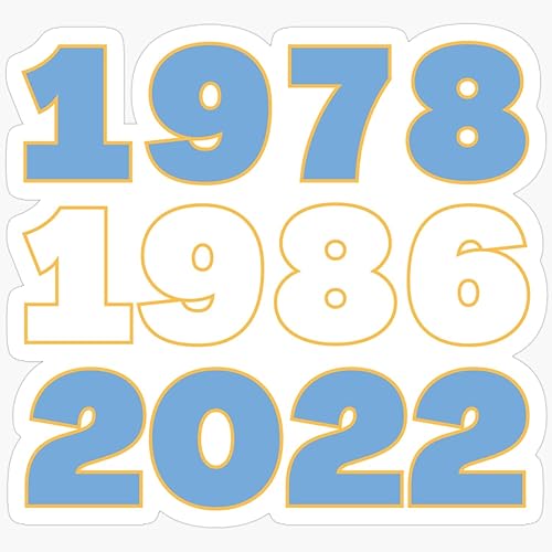 Argentina WC Champions - Calcomanía de vinilo impermeable Campeones Del Mundo de 3 pulgadas para laptop pared botella de automóvil