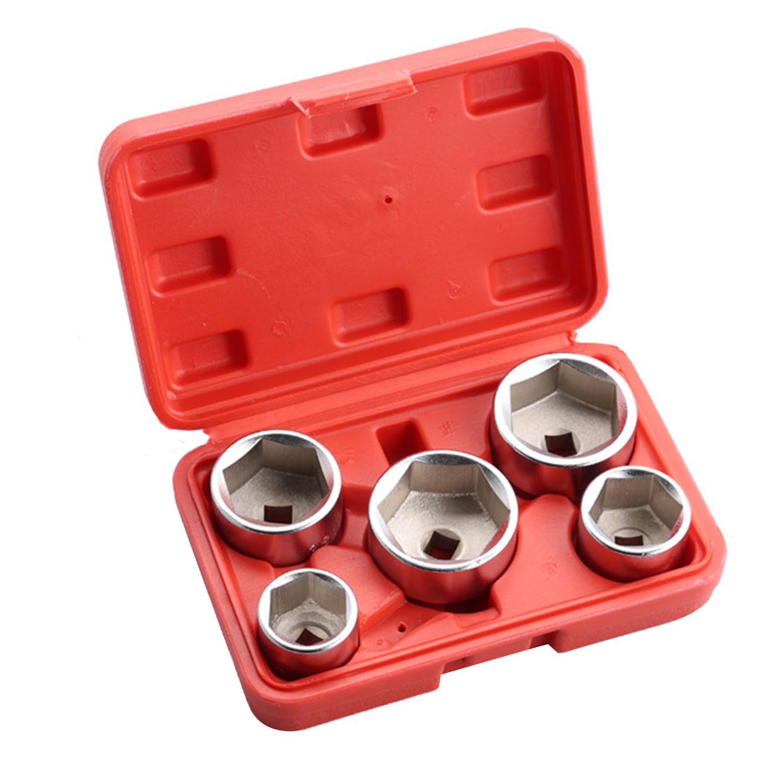 5 in 1 Drive Socket Set with Non Slip Design Mechanic Storage Case, Non-Slip Socket