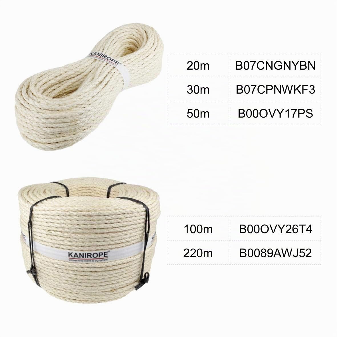 Kanirope® Sisalseil AGAVE ø5mm 100m 3-litzig gedreht