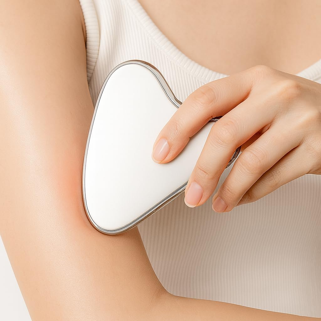 Stainless Steel Gua Sha and Face Roller Set Facial Massager Tools, Lymphatic Drainage Massager Metal Gua Sha Skin Self Care Gifts for Women - Image 13