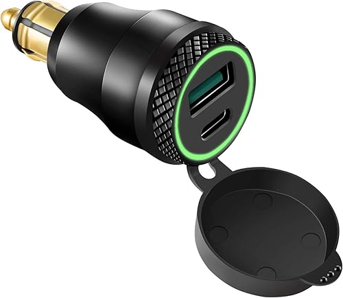 Cllena DIN Hella Plug to Quick Charge 3.0 USB Charger & Type C Power Delivery Adapter for BMW Motorcycle (verde) Cllena DIN Hella Plug to Quick Charge 3.0 USB Charger & Type C Power Delivery Adapter for BMW Motorcycle (verde)