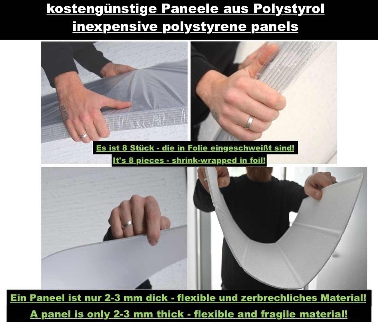 Houtlook plafondplaten van polystyreen XPS, plafondbekleding houtimitatie decoratieve wand wandpanelen Piepschuim 50x50cm 3mm dikte (10m², 2014