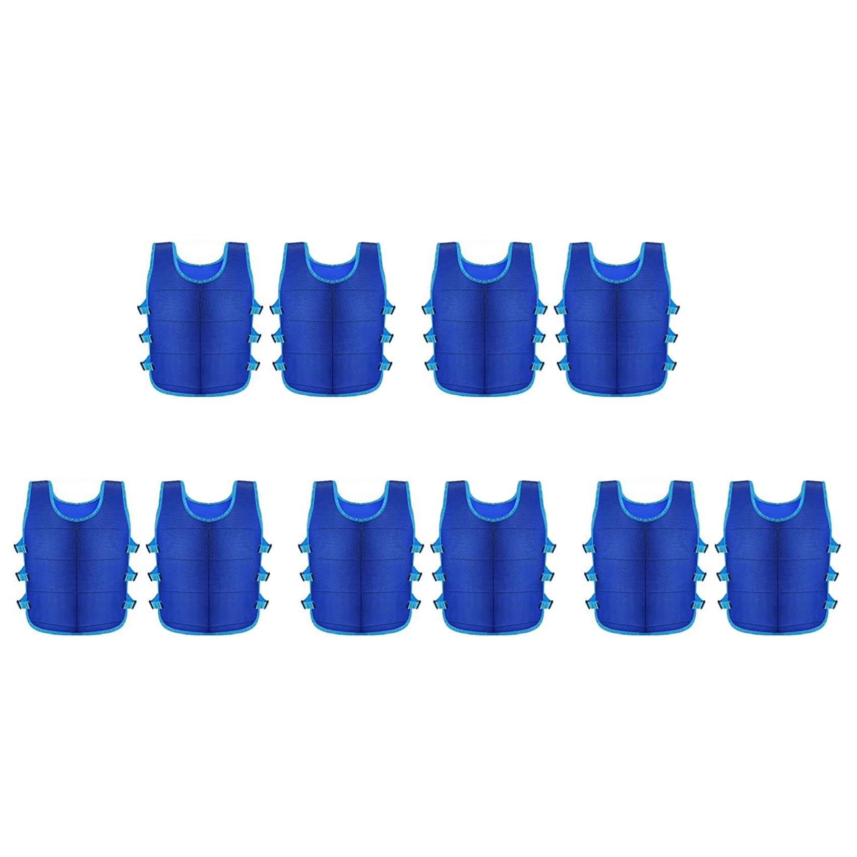 Jnchdghwa Men's Blue 10 Pcs Cooling Vest With 48 Pcs Ice Pack Adjustable Ice Vest For Wo Hot Weather Working Running Fishing Cycling