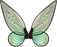 Vista 23 de Alas de hada para adultos, alas de princesa transparentes brillantes, alas de ángel, ideales para disfraz de Halloween, color blanco