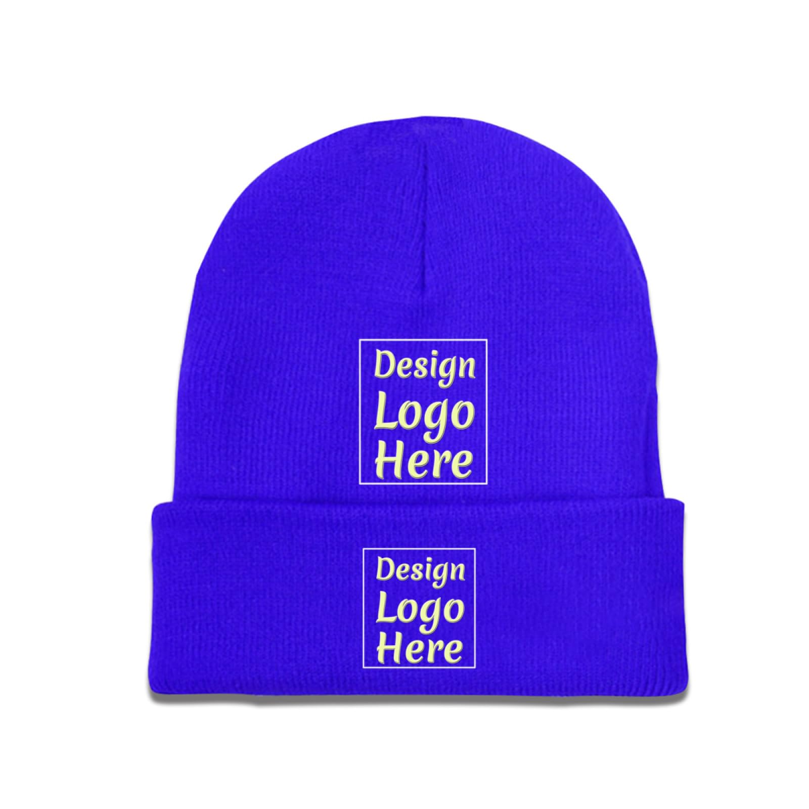 Miujonvy Unisex Blue Baggy Winter Summer Hat Add Your Design Here For Men Women