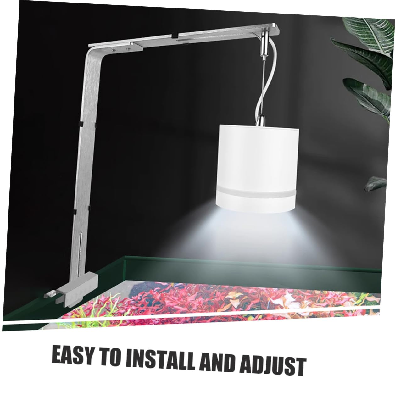 NUOBESTY 2 Stück Halterungen für LED Aquarium Leuchte aus Aluminiumlegierung mit Verstellbarer Klemme für Aquarienbeleuchtung und Wachstum von Wasserpflanzen