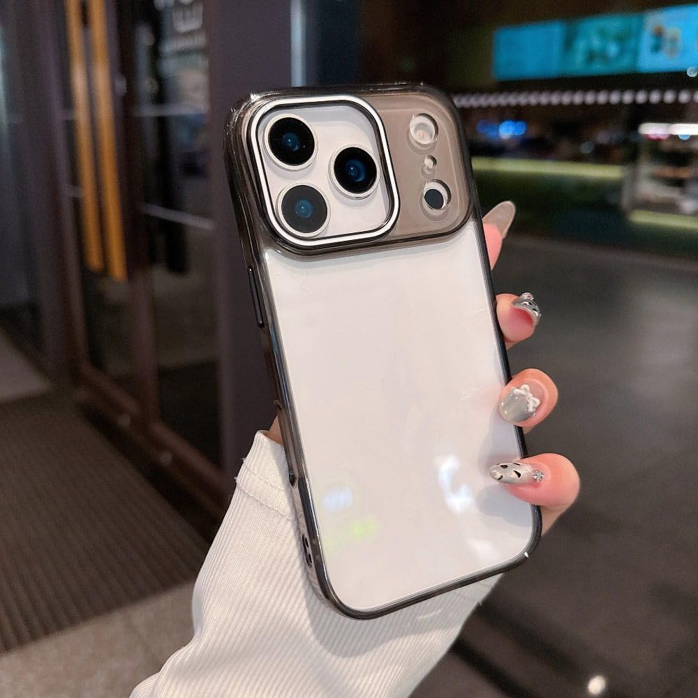 Coque iPhone 16 Pro Max transparente en acrylique et TPU cristal noir - 8