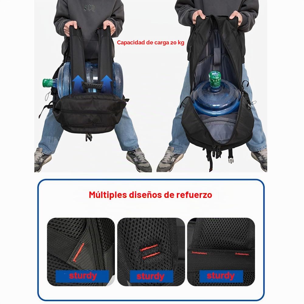 Mochila grande de viaje para hombre, 60 L, 80 L, ampliable, impermeable de 17 pulgadas, bolsa para portátil de trabajo, portátil, negocios, viajes, mochila