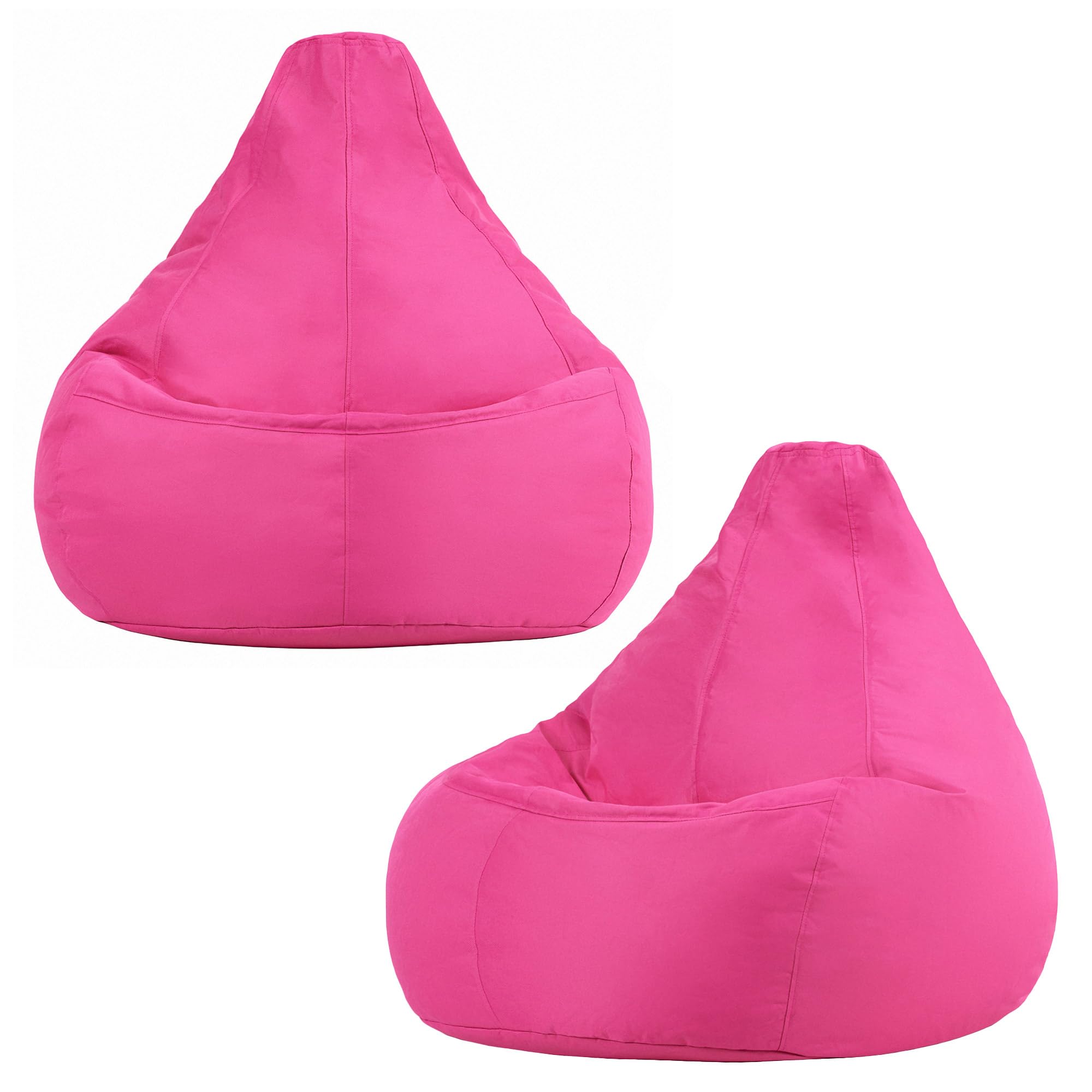 Bean Bag Bazaar Dalton Outdoor Bean Bag Chair, Pink, 2 Pack, Garden Chair, Water Resistant Fabric, Gaming Beanbag with Filling Included, Garden Seat, Outdoor Seating โ image 1