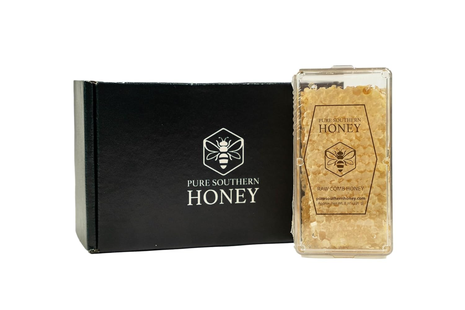 100% Authentic, USA - Made Raw Edible Honeycomb Gift Bag Approx. 7 oz. – Pure Southern Honey – Gourmet - Non - GMO, No Additives, All - Natural