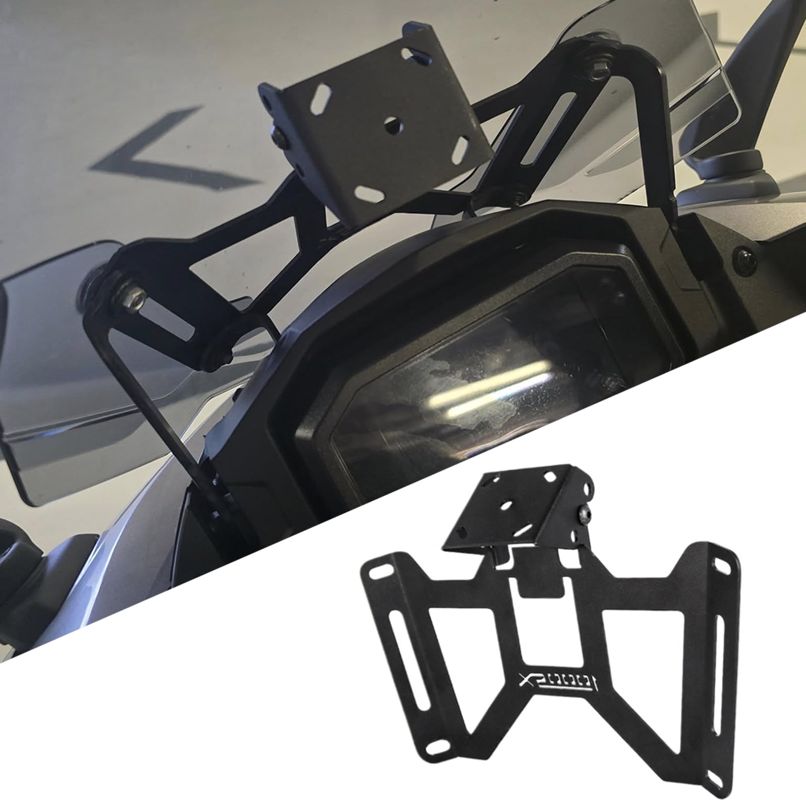 for Ninja 1100SX 1000SX 2025 Accessories Front Windshield Mobile Phone Holder Mobile Phone GPS Navigation Board Holder Smart Phone Holder Extension Rod Set